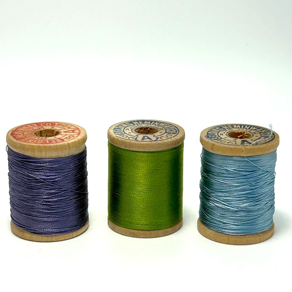 Vintage Silk Thread On Wooden Spools Lot of 10 - Picture 3 of 6